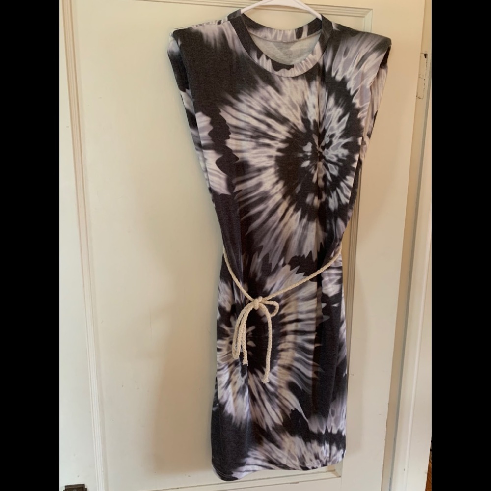 Soft Cotton Casual Tie Die Dress